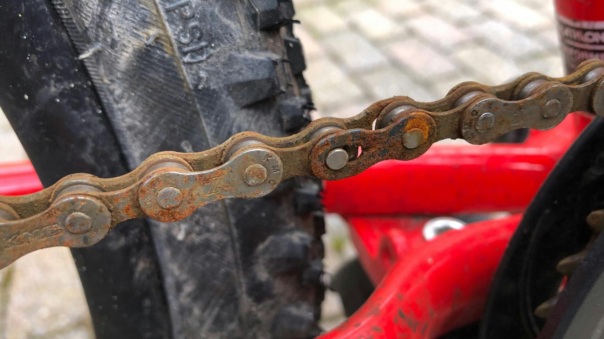 Ketting met roestvorming