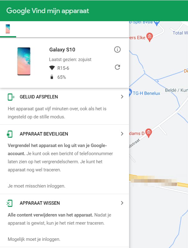 Google Vind mijn apparaat is een handige functie die in Android zit ingebouwd.