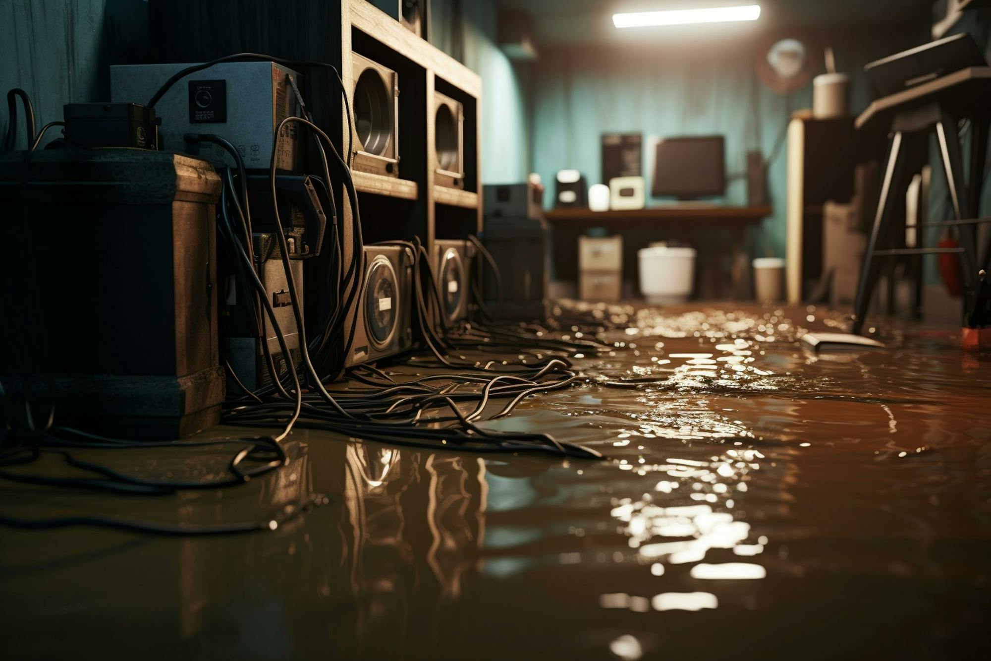 Kelder staat onder water