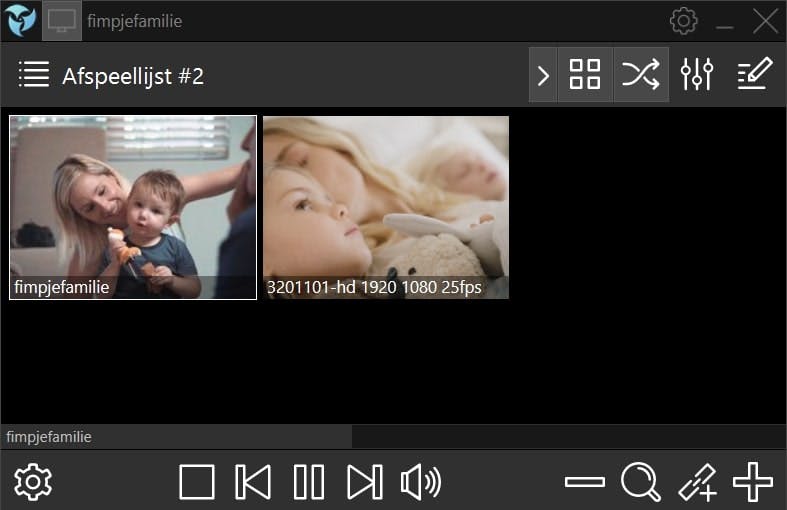 Voeg de filmpjes toe aan de afspeellijst.