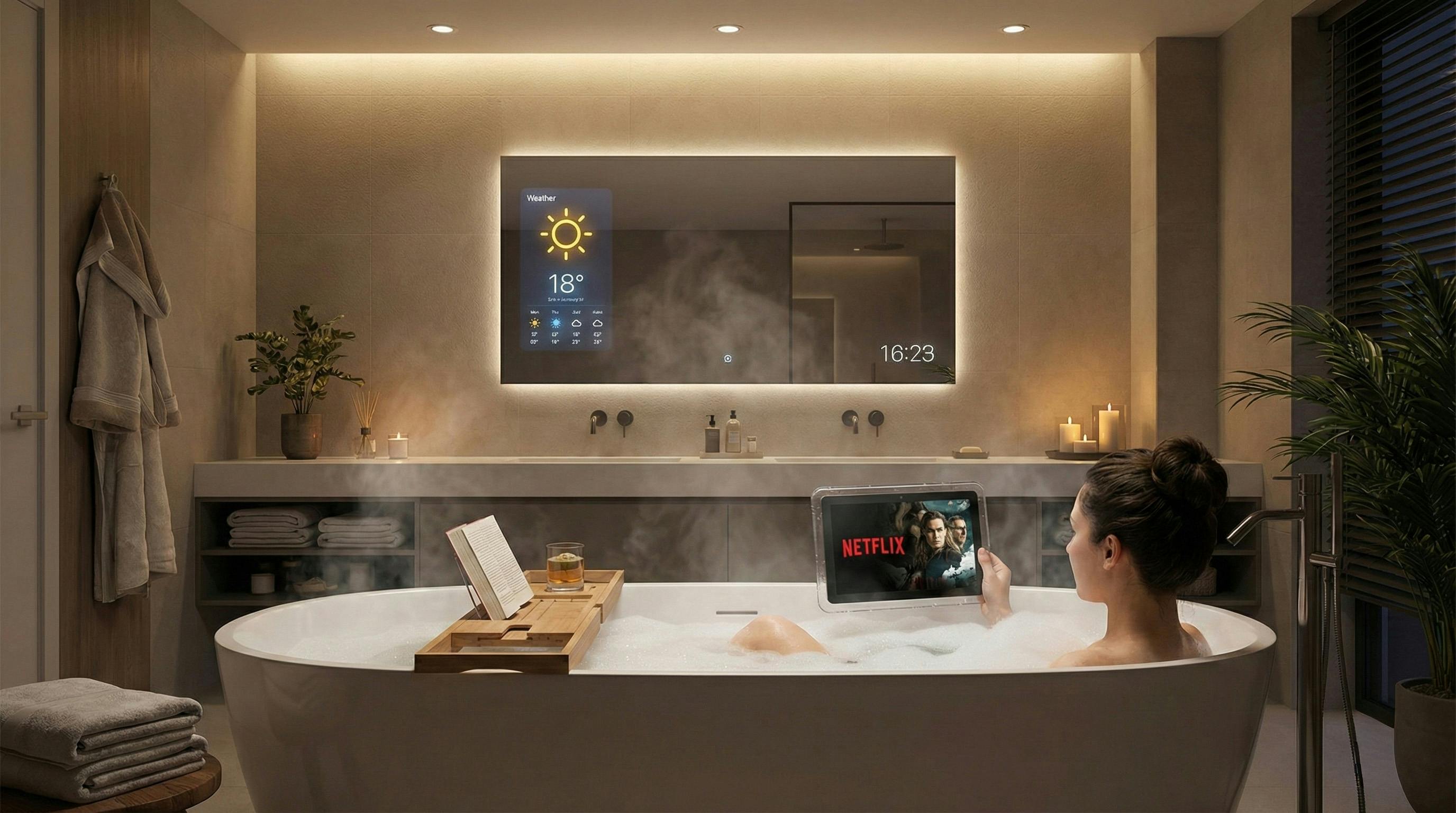 Netflixen in bad en het weerbericht op je spiegel: 18x de leukste tech voor de badkamer
